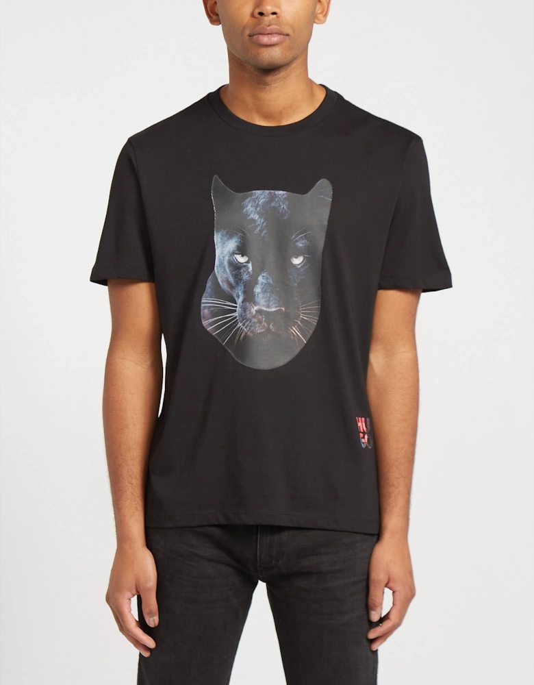 Mens Deetah Panther Print T-Shirt