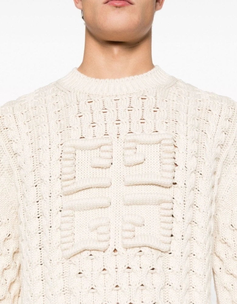 Cotton Mix Sweater Cream