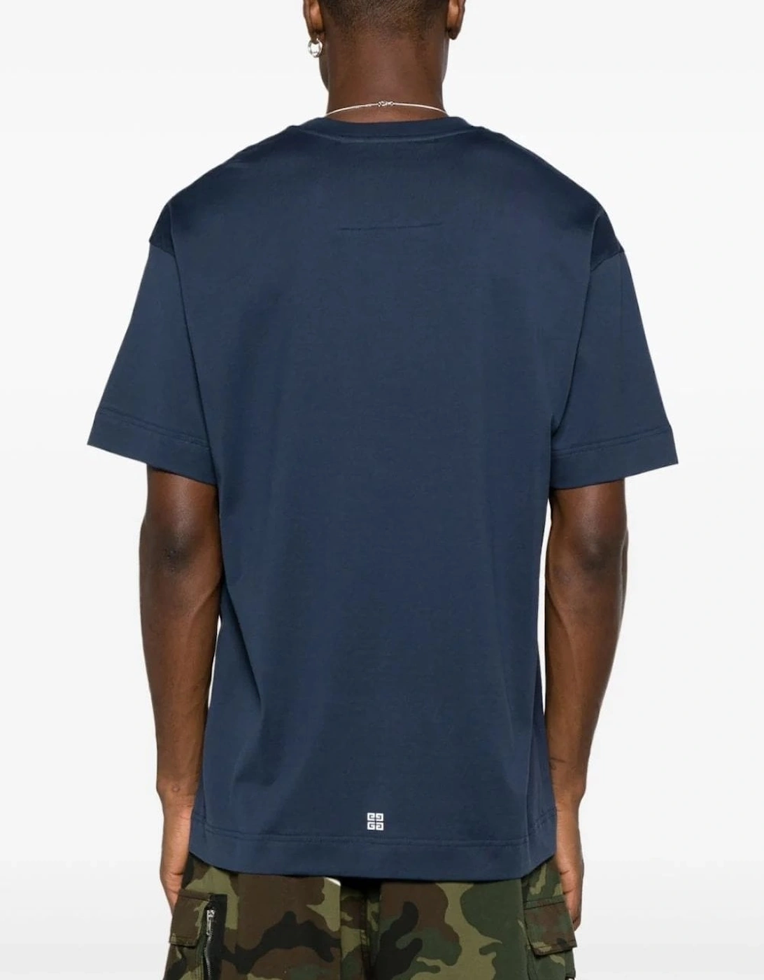 Star Pocket T-shirt Casual Fit Blue