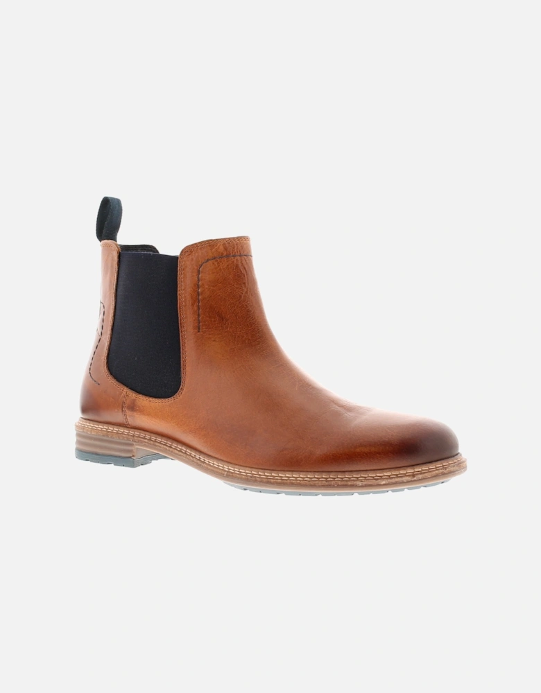 Mens Smart Boots Apollo Leather Slip On tan UK Size