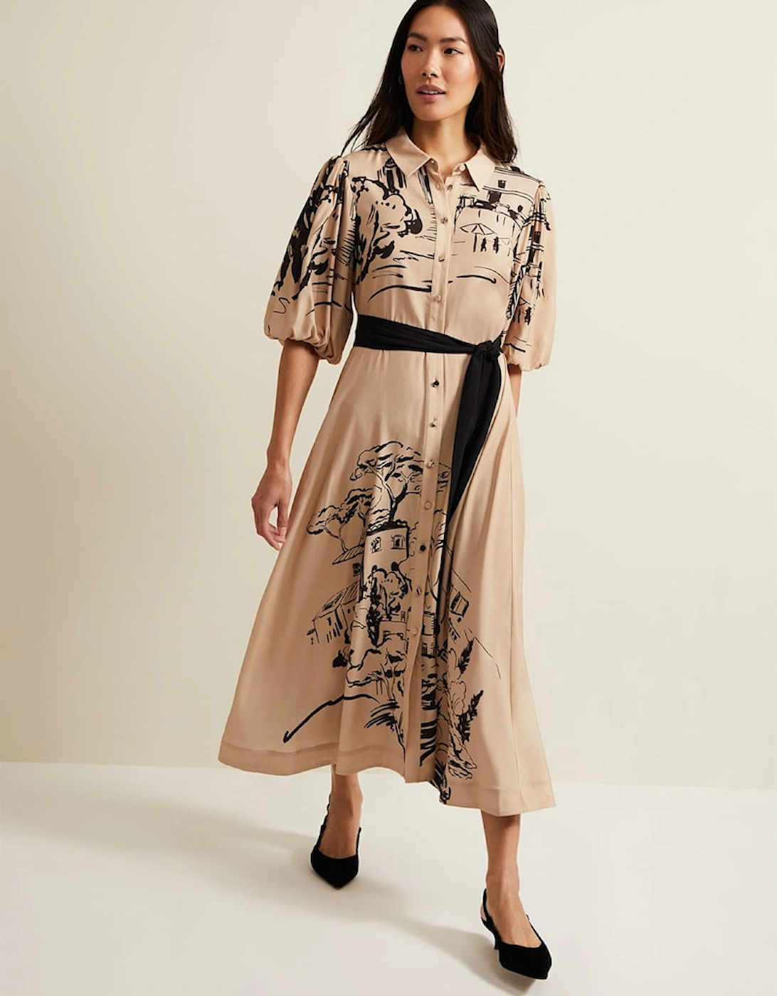 Tammy Puff Sleeve Shirt Dress, 2 of 1