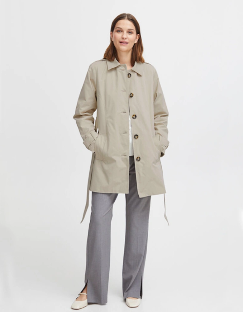 B Young Women's Byamona Trench Coat Cement