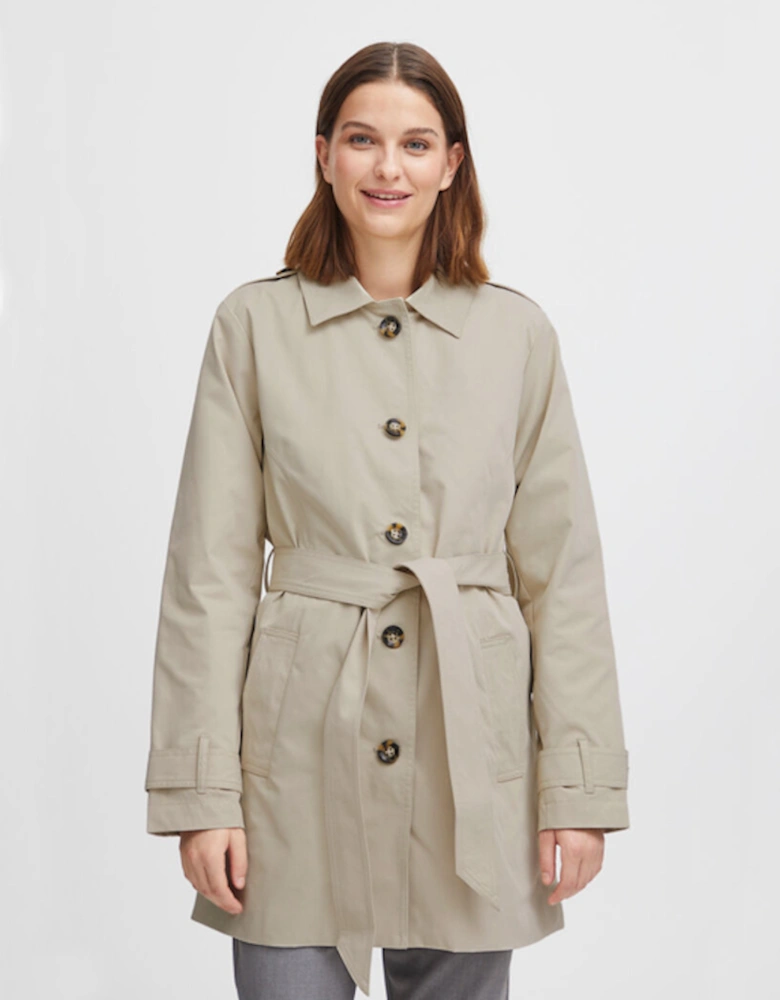 B Young Women's Byamona Trench Coat Cement