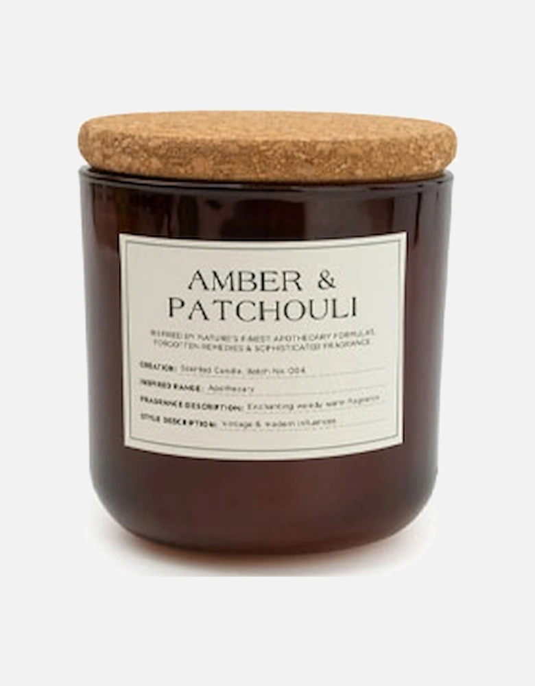 Medium Glass Jar With Cork Lid Amber & Patchouli
