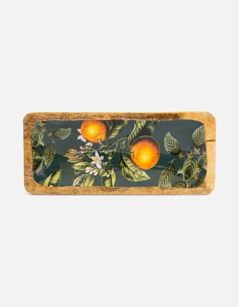 Handcrafted Orange Blossom Mango Wooden Serving Platter 30.5cm
