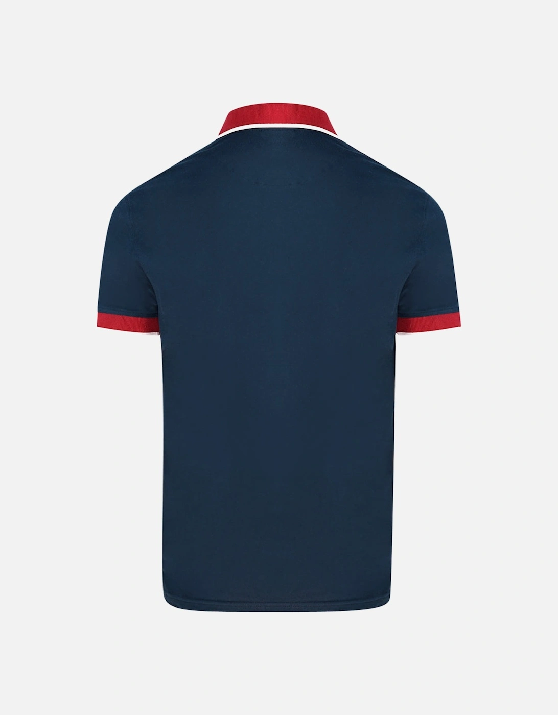 Colour Block Navy Blue Polo Shirt, 3 of 2