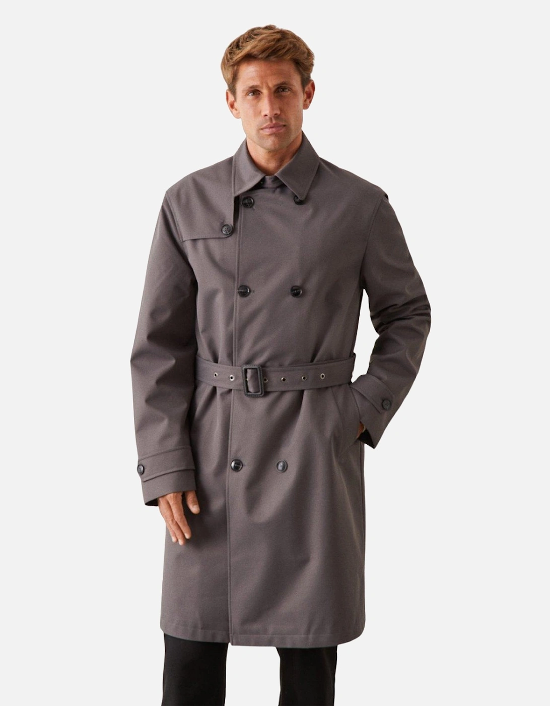 Mens Double-Breasted Trench Coat, 4 of 3