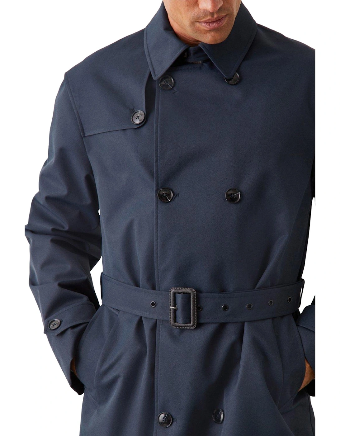 Mens Double-Breasted Trench Coat