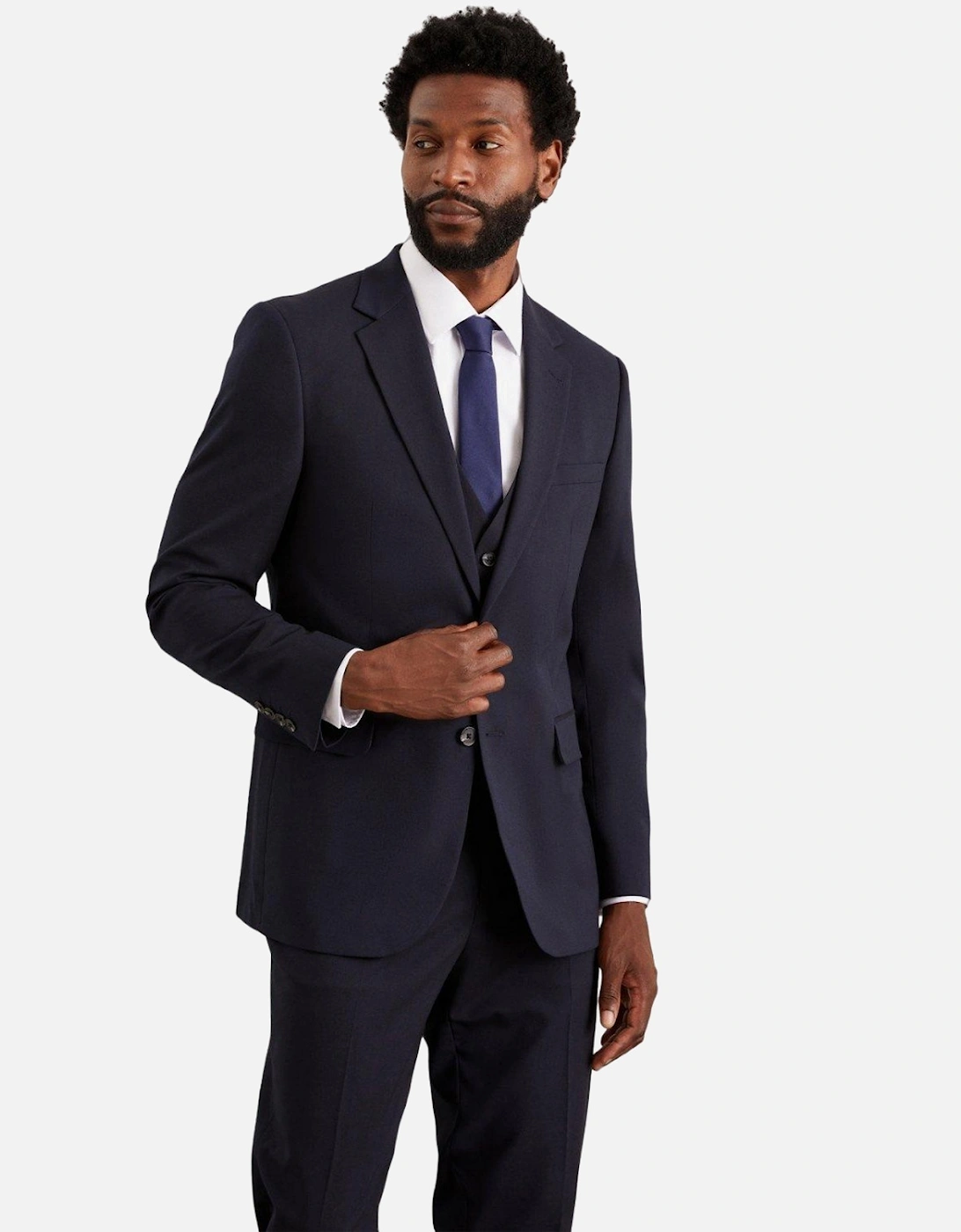 Mens Essential Plus Tailored Suit Jacket, 4 of 3