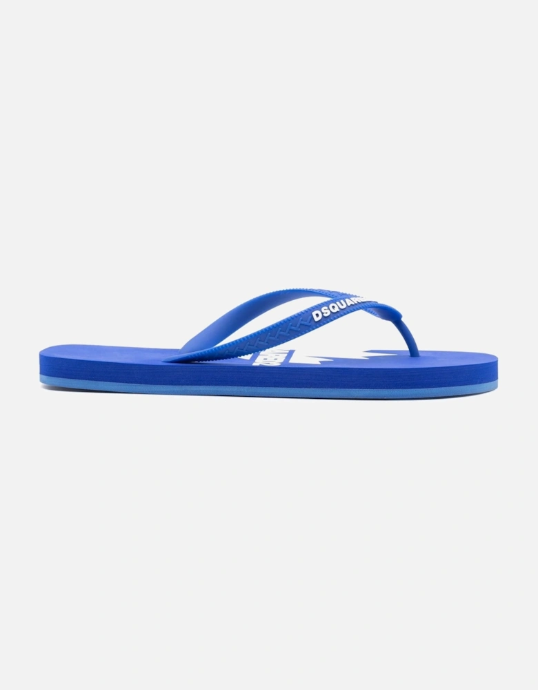 Branded Flip Flops Blue