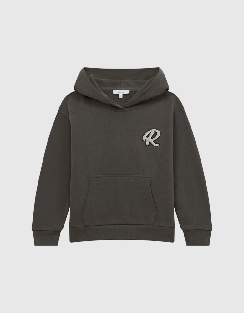 Relaxed Garment Dyed Logo Hoodie