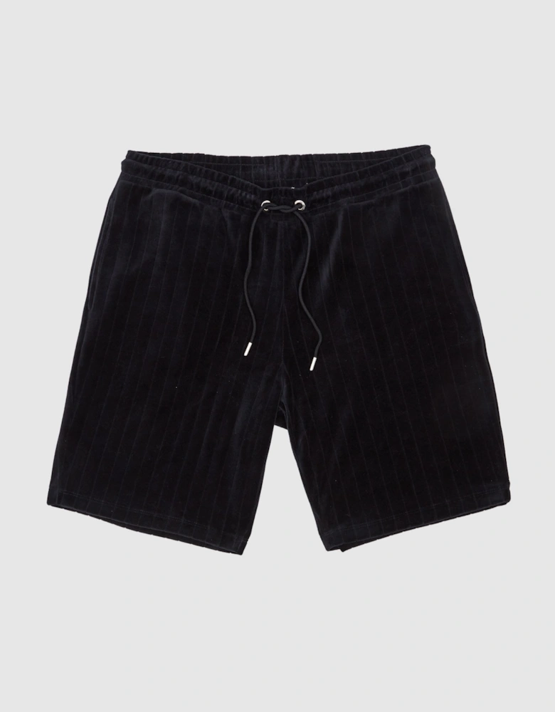 Striped Velour Shorts