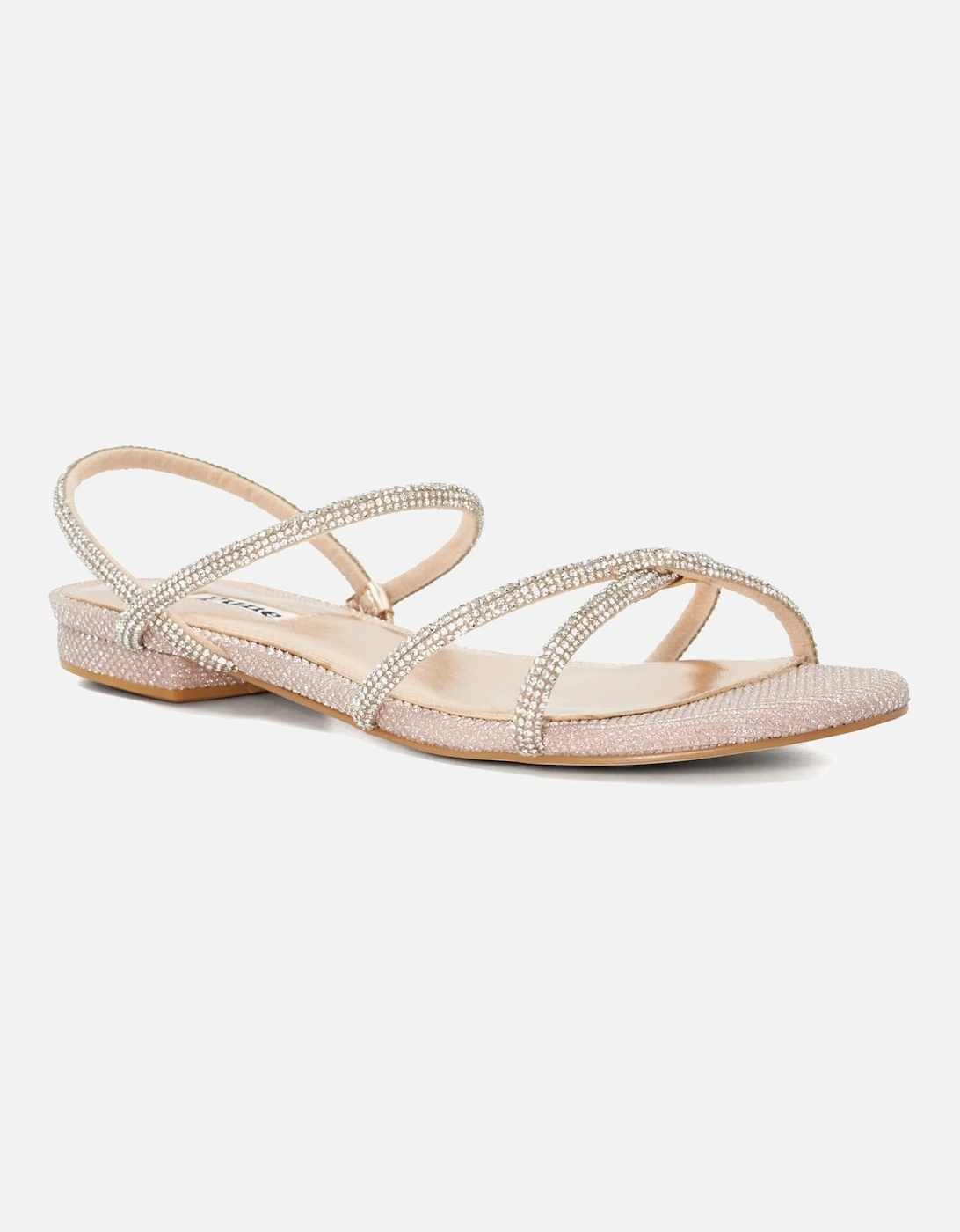 Ladies Nightengale - Diamante Flat Sandals, 7 of 6
