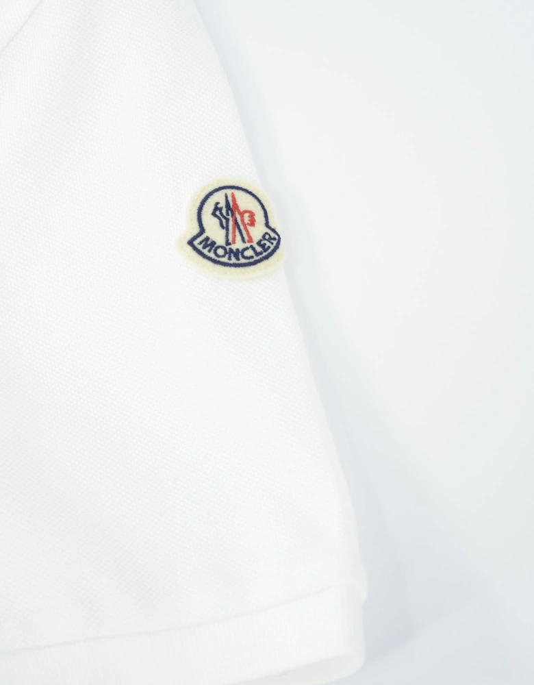 RWB Stripe Shoulder Polo White