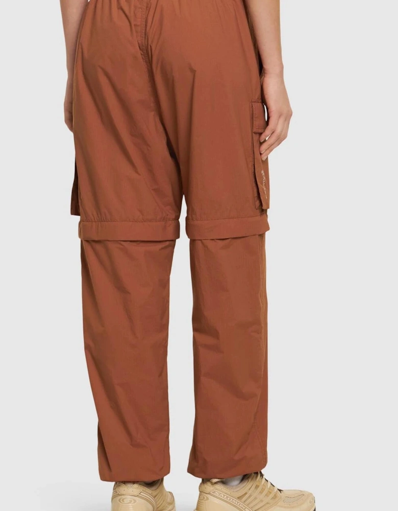 Womens Cuffed Cargo Pants Brown