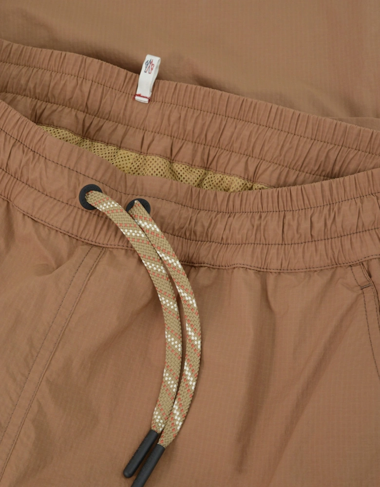 Womens Cuffed Cargo Pants Brown