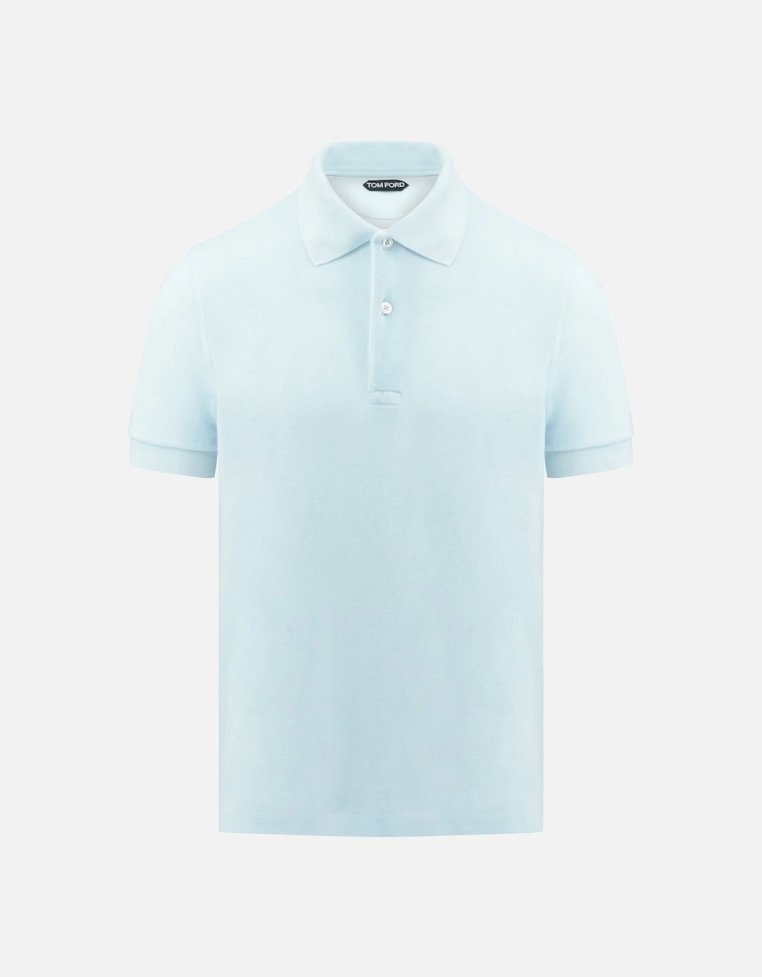 Towelling Polo Shirt Blue, 5 of 4