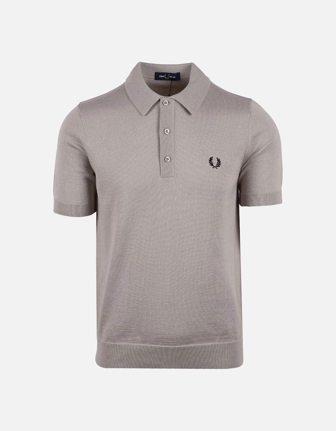 Classic Kitted Polo Shirt Dark Oatmeal, 5 of 4