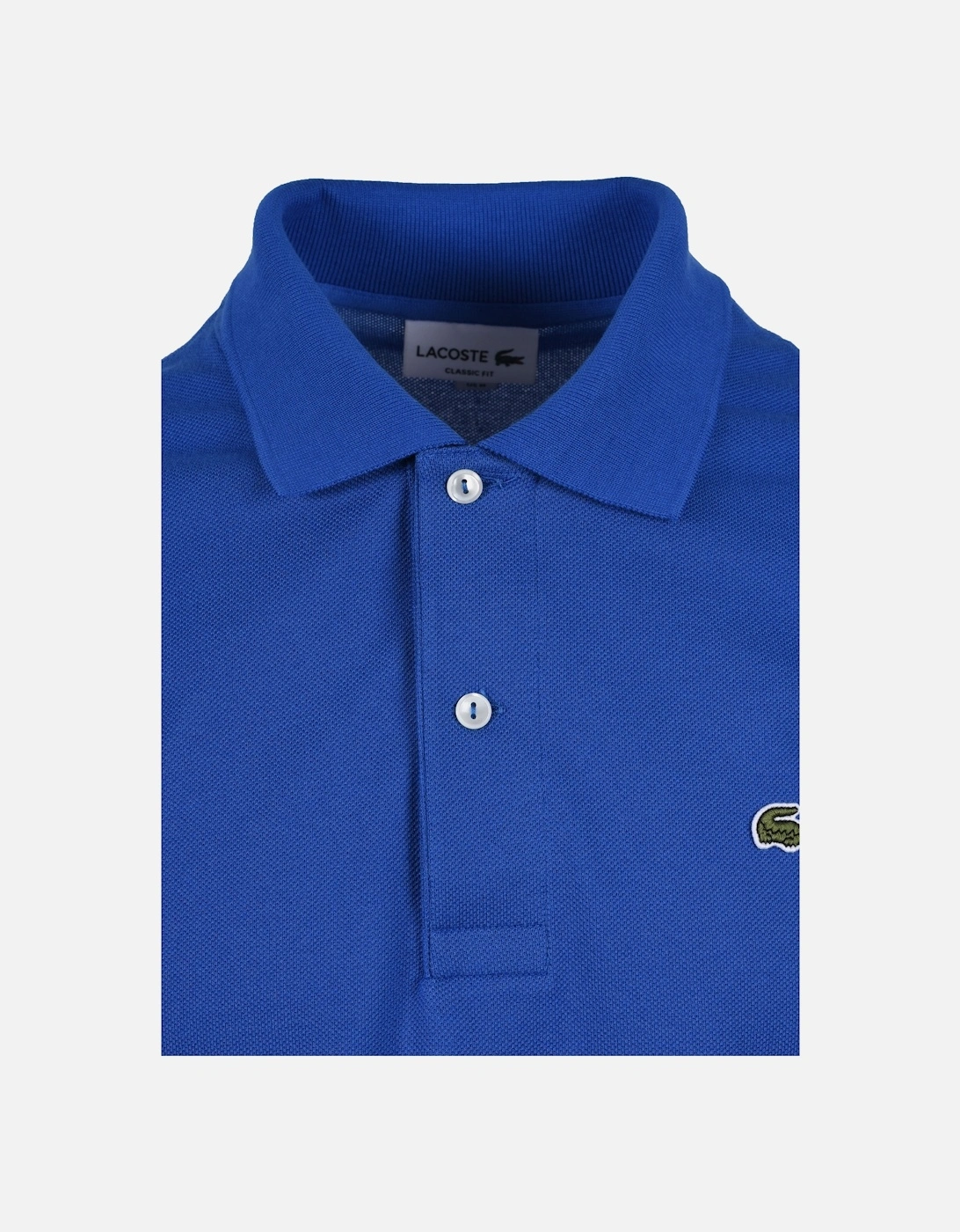L.12.12 Piqué Cotton Polo Shirt Royal Blue