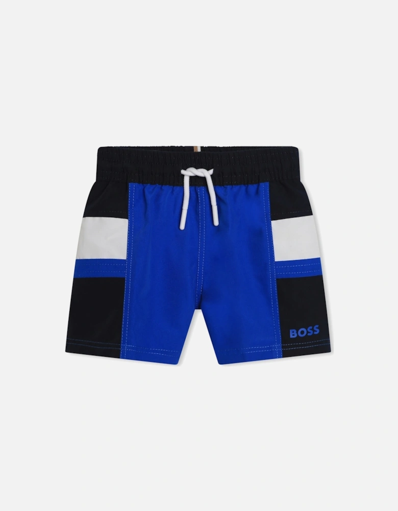 BOYS BABY/TODDLER BLUE SWIM SHORTS