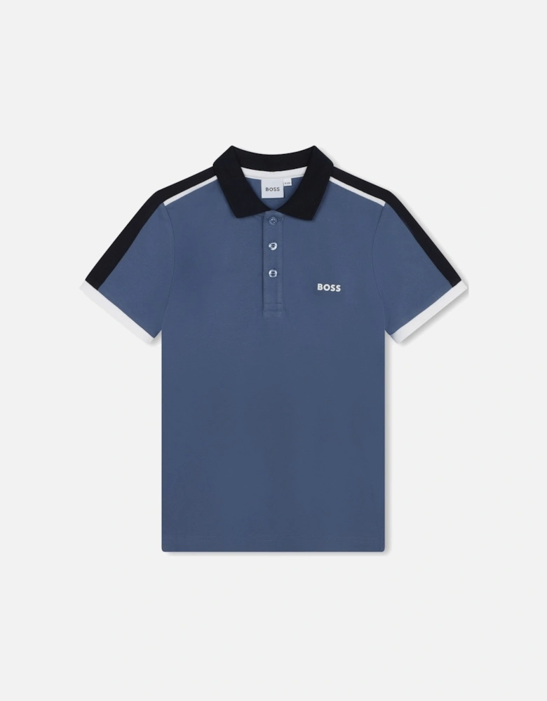 BOYS SLATE BLUE POLO J50766