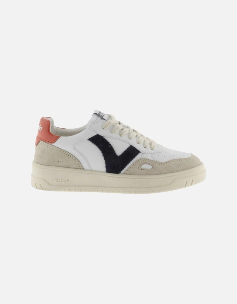 Seul Faux/Split Leather Trainer - Naranja