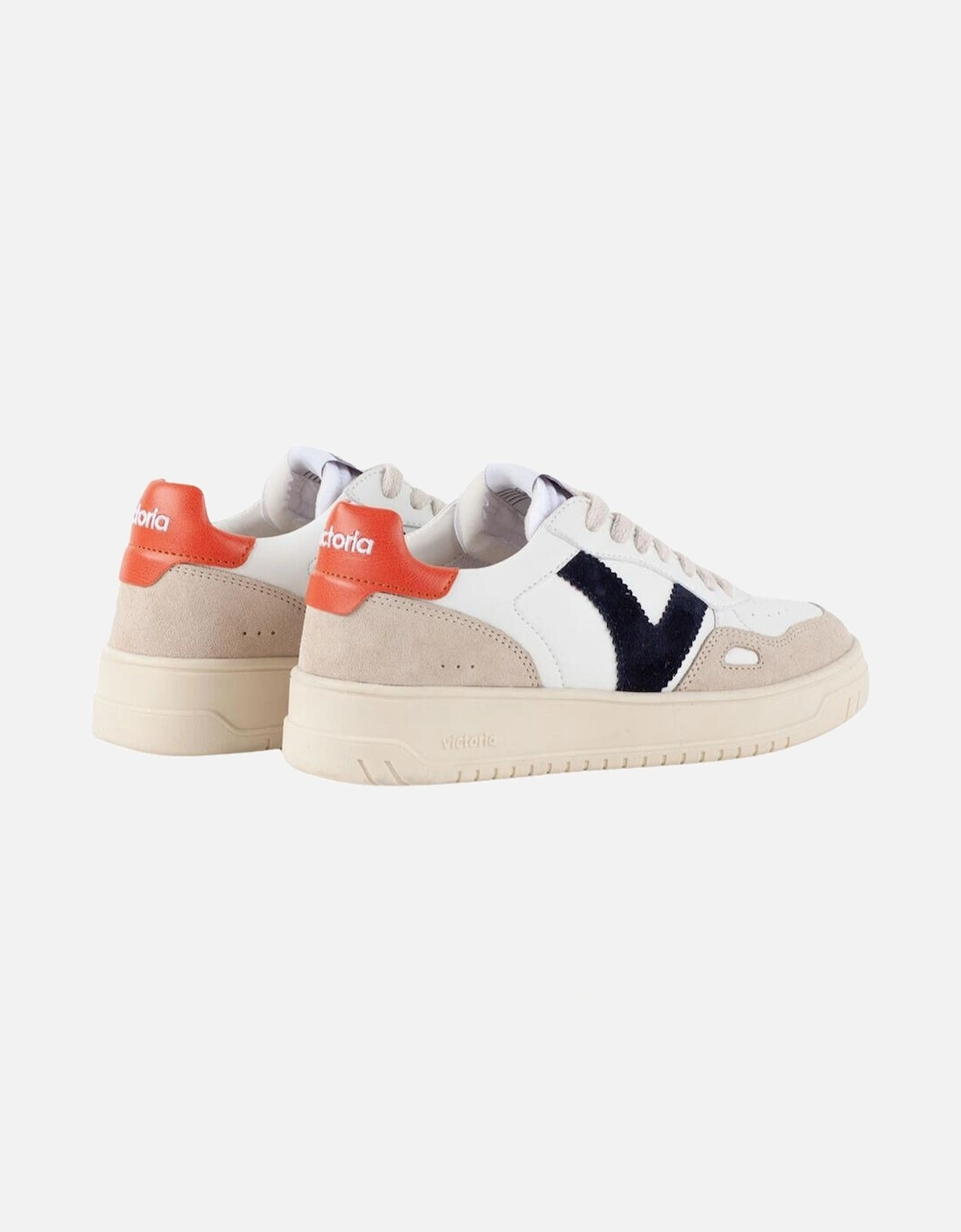 Seul Faux/Split Leather Trainer - Naranja