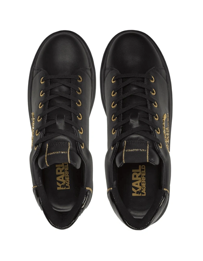 Metal Maison Black/Gold Leather Sneaker Trainer