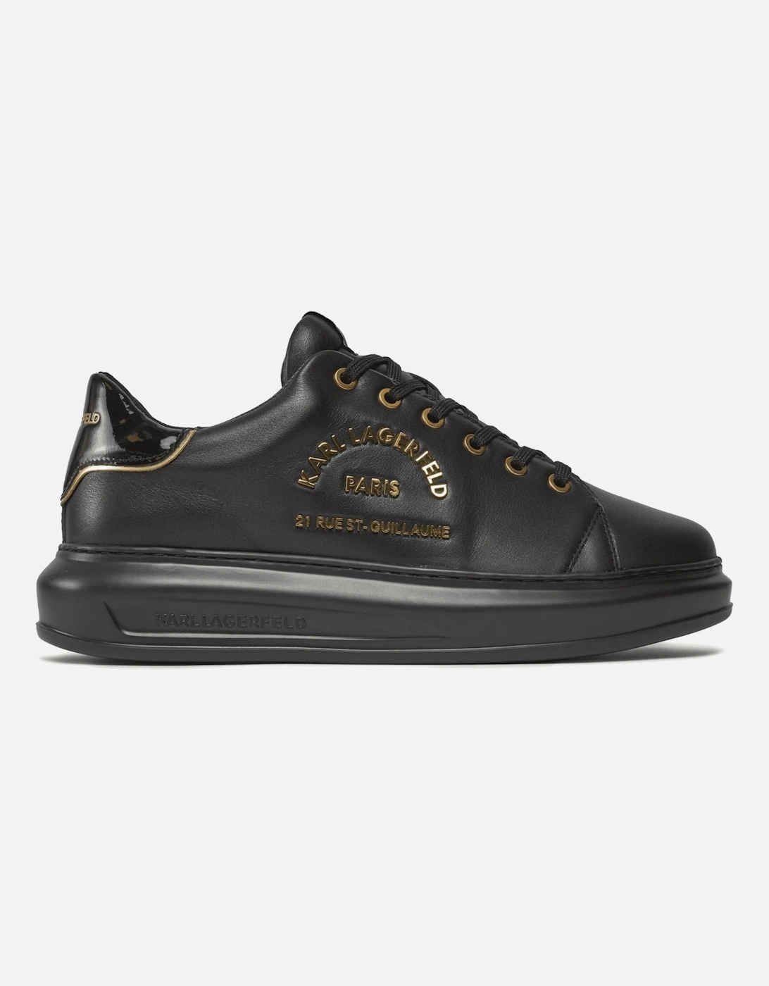 Metal Maison Black/Gold Leather Sneaker Trainer, 4 of 3
