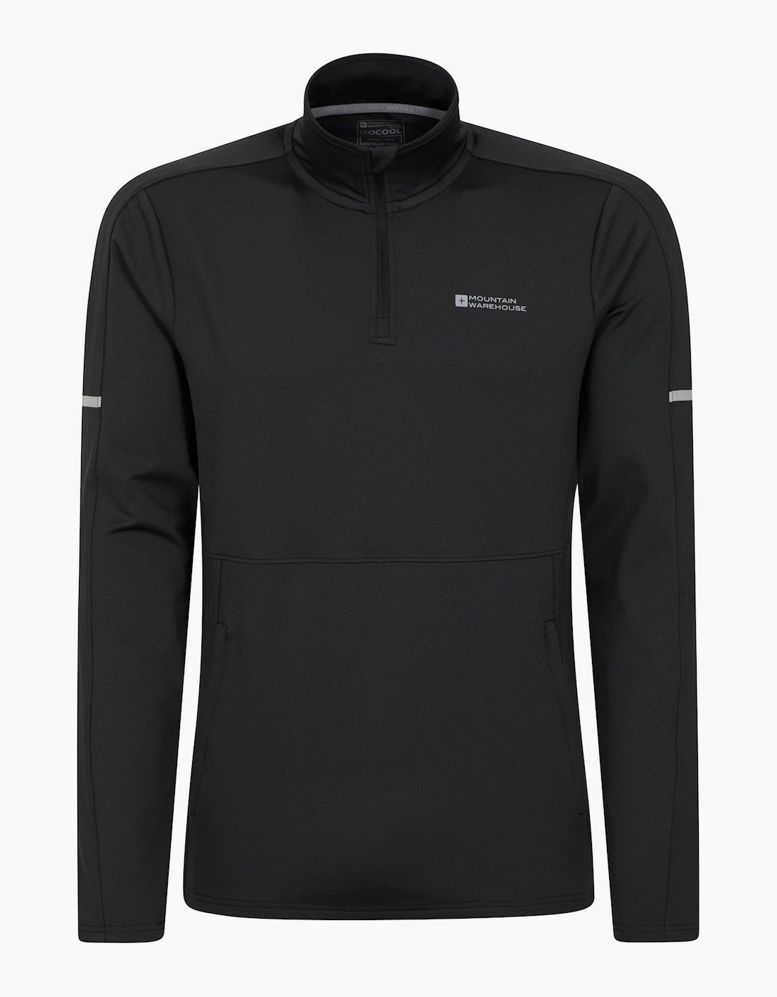 Mountain Warehouse Men's Black Core Recycled Half Zip Midlayer  M