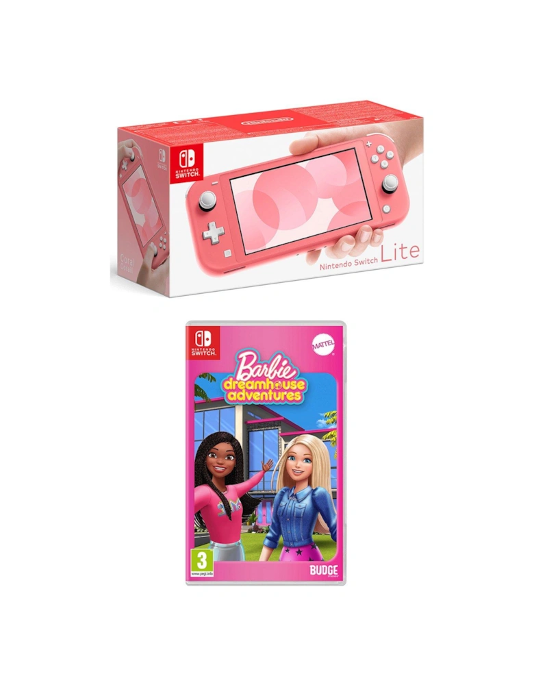 Switch Lite (Coral) & Barbie DreamHouse Adventures