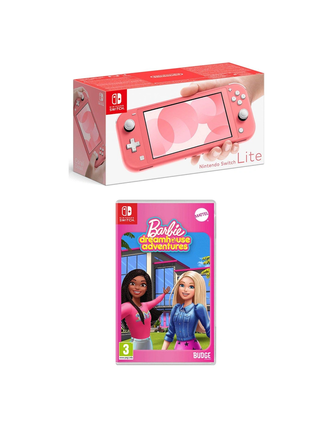 Switch Lite (Coral) & Barbie DreamHouse Adventures, 2 of 1