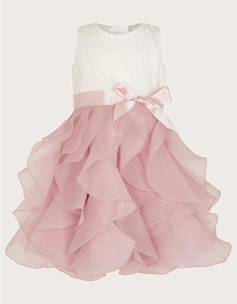 Baby Girls Lace Cancan Ruffle Dress - Pink