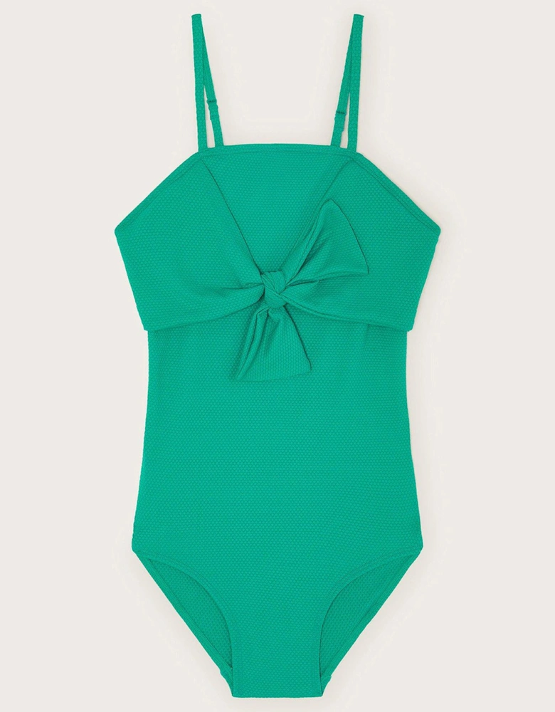 Girls Storm Bow Swimsuit - Green