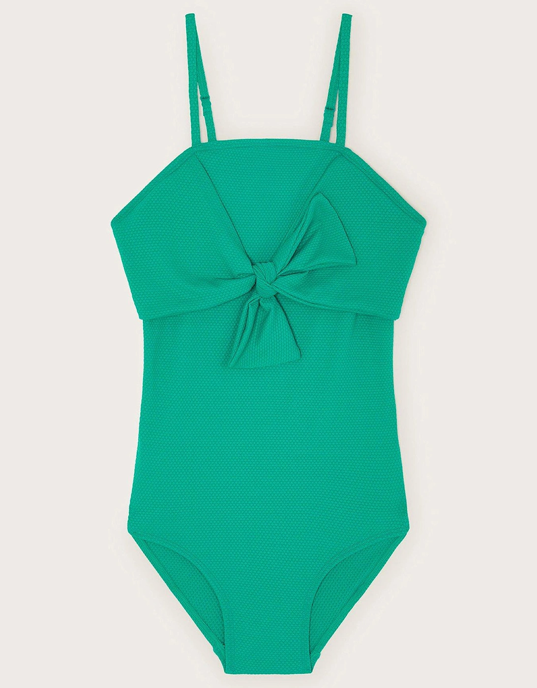 Girls Storm Bow Swimsuit - Green, 2 of 1