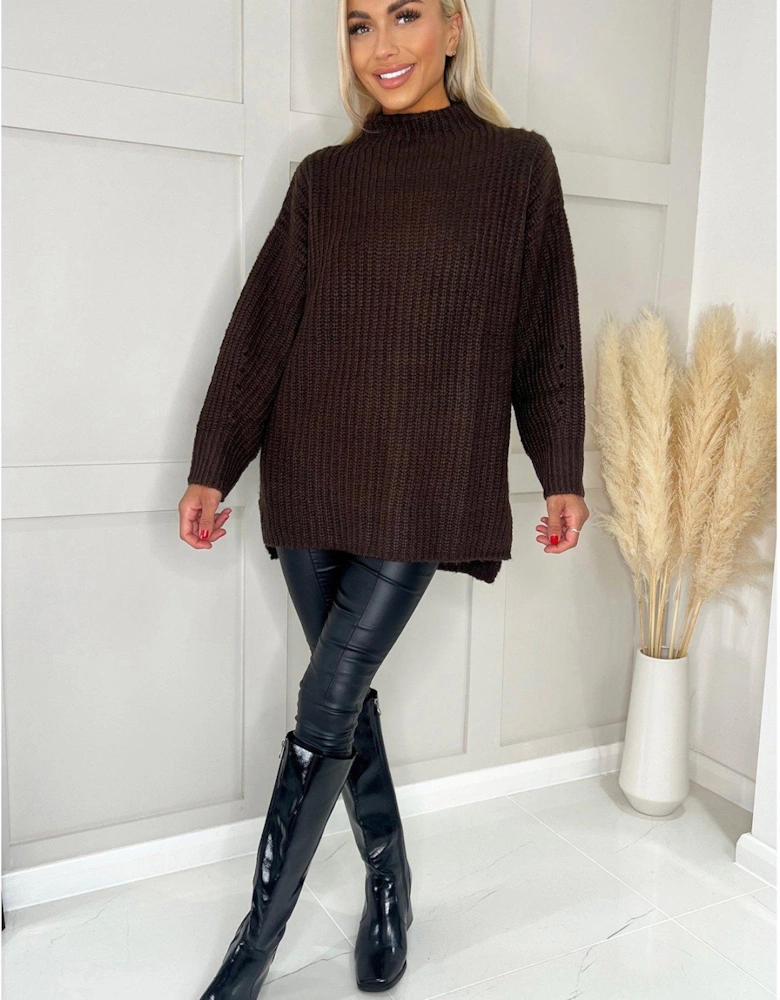 Knitted Jumper - Brown