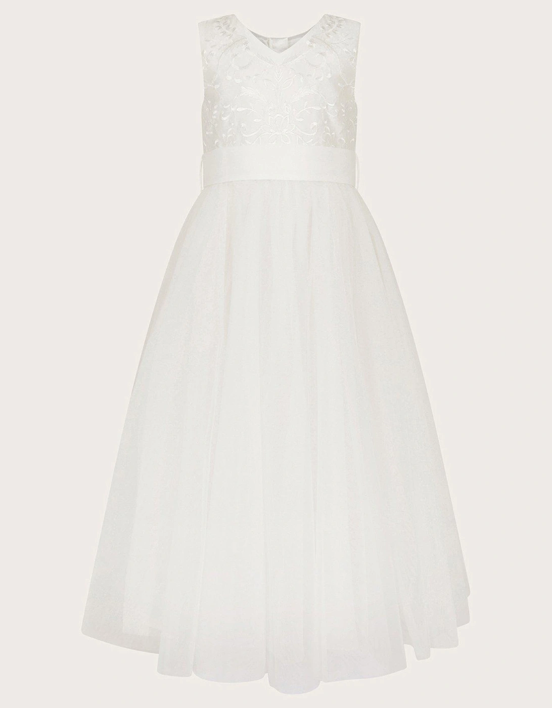 Girls Bernadette Tulle Maxi Dress - Ivory, 2 of 1