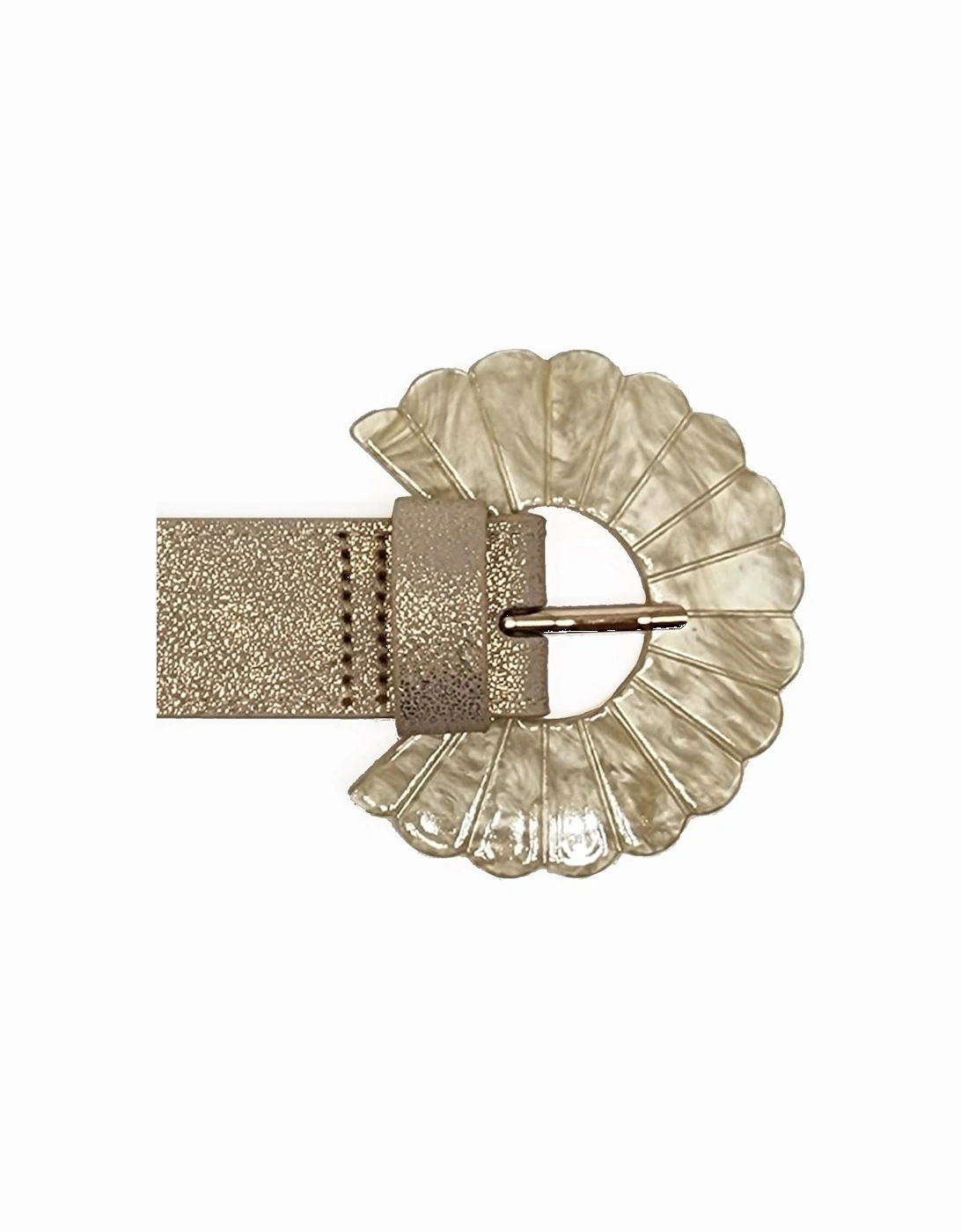 Burlesque Fan Buckle Belt in Gold