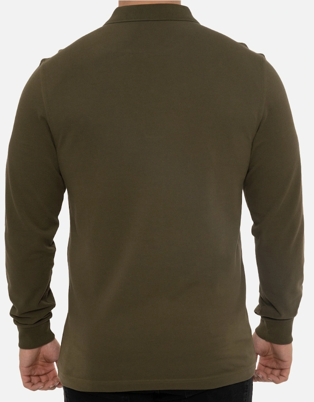 Mens L/S Plain Polo Shirt (Green)