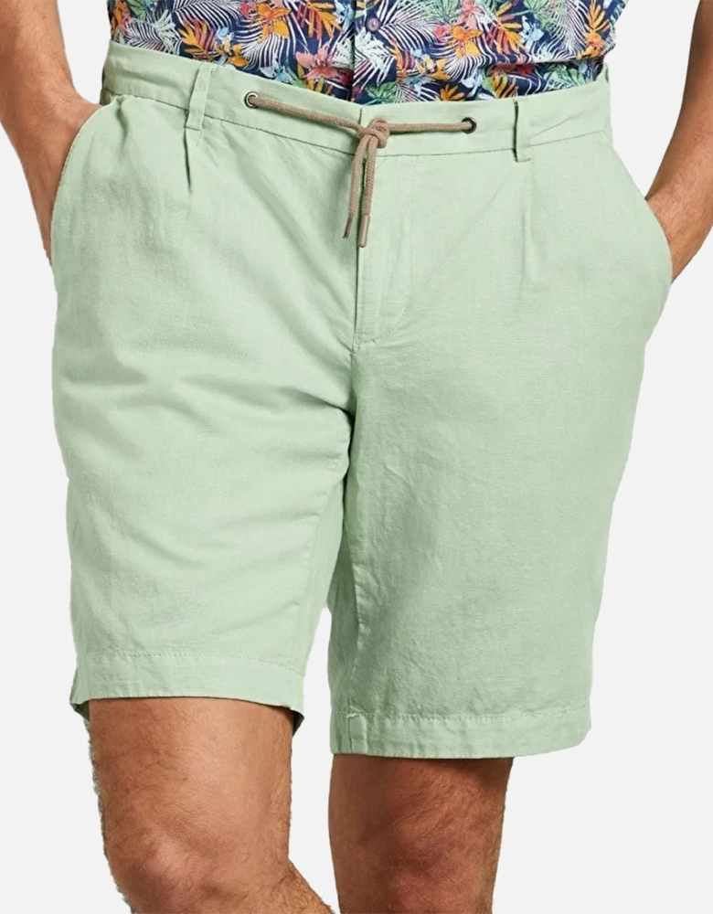 Mens Linen Chino Shorts (Light Green)