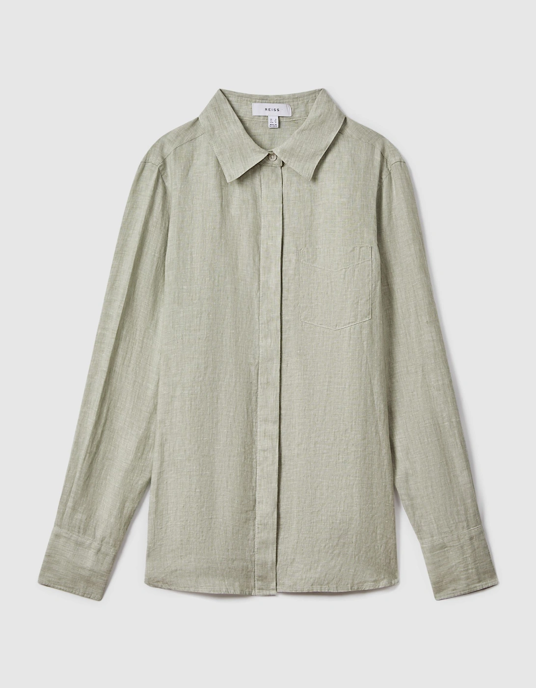 Linen Button-Through Shirt, 2 of 1