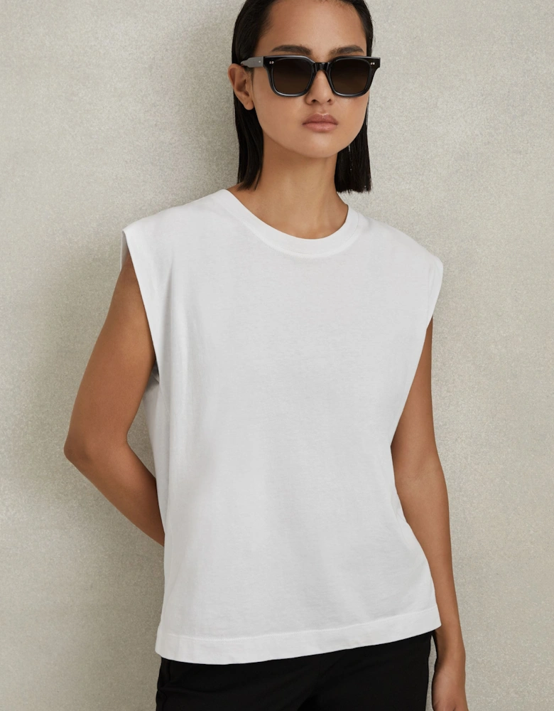 Cotton Capped Sleeve T-Shirt