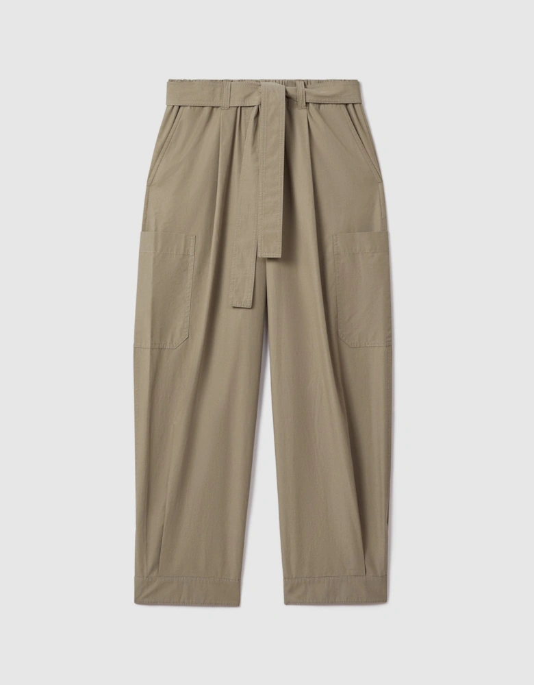 Cotton Tapered Parachute Trousers