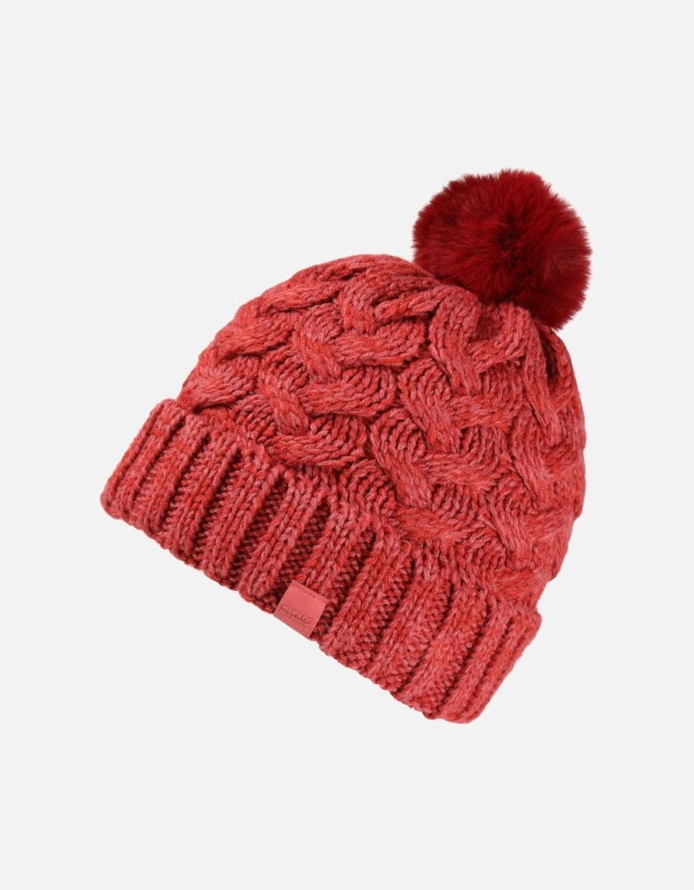 Womens Lovella V Chunky Cable knitted Hat