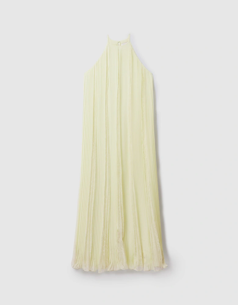 Florere Lace Pleated Maxi Dress