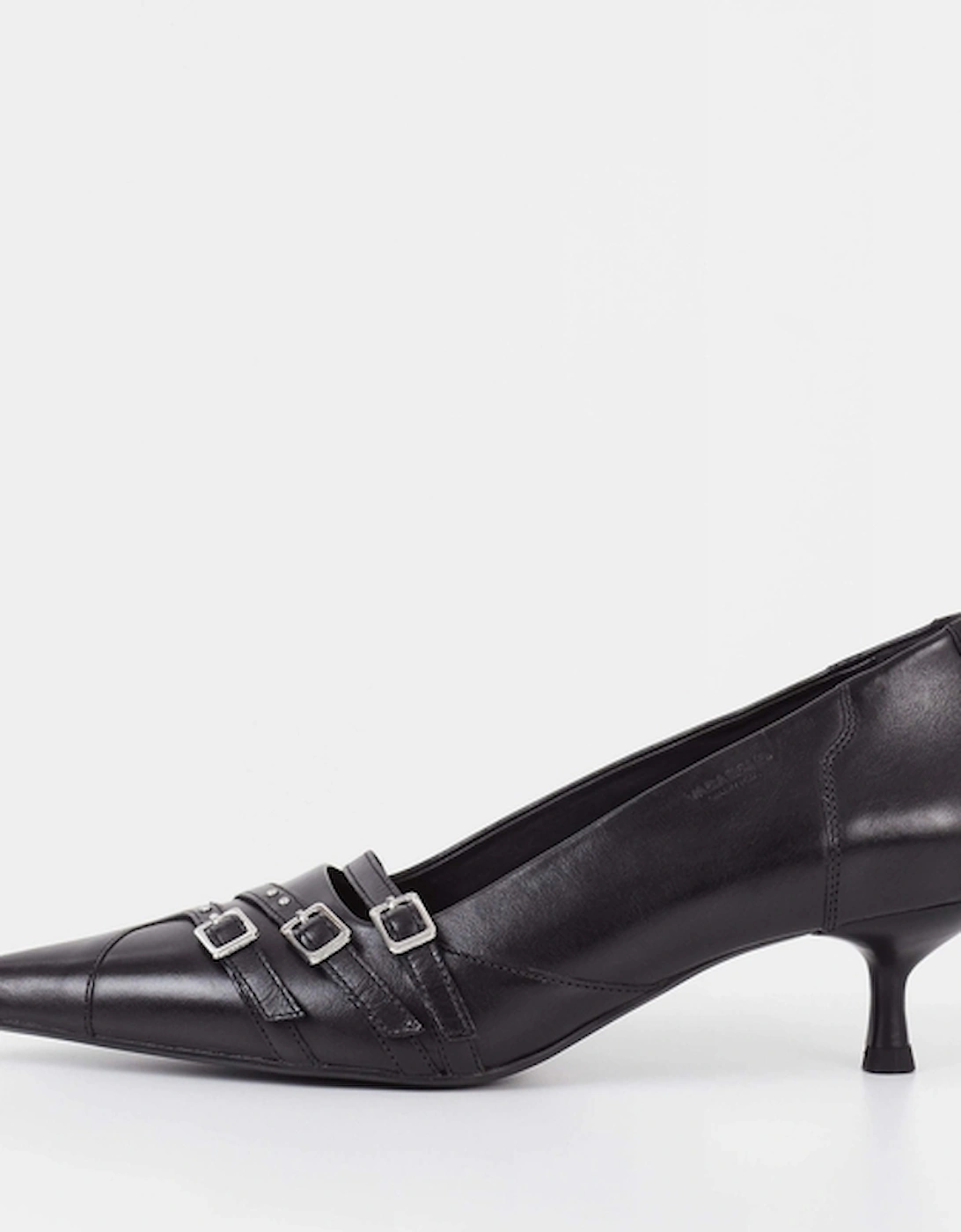 Women's Lykke Leather Kitten Heeled Court Shoes, 2 of 1
