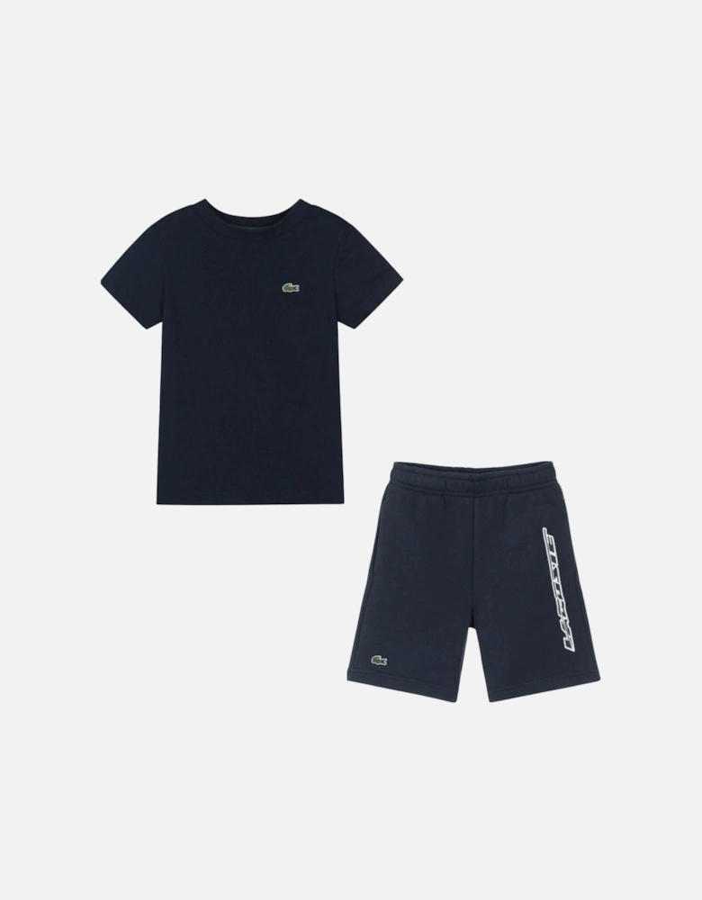 Boys Navy Shorts Set