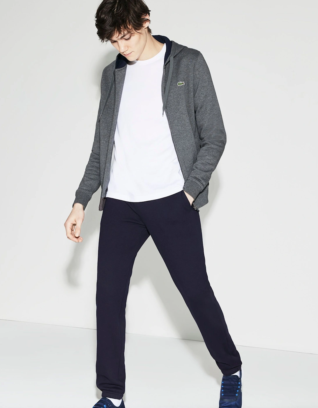 Mens Premium Fleece Jog Pants - Mens Side Logo Tracksuit Bottoms