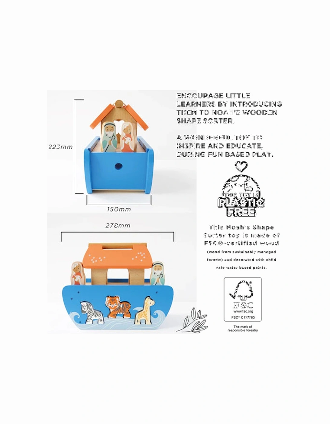 Noah's Ark & Animals Shape Sorter