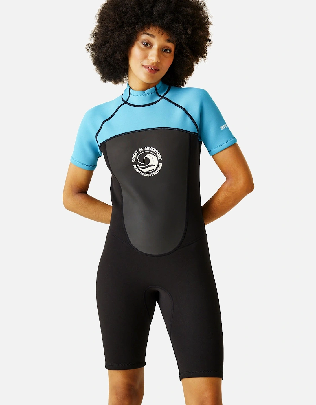 Womens Shorty Surfing Back Zip Wetsuit, 16 of 15